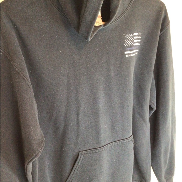 Back The Blue Pullover navy blue Hoodie Men’s Small - Picture 2 of 5